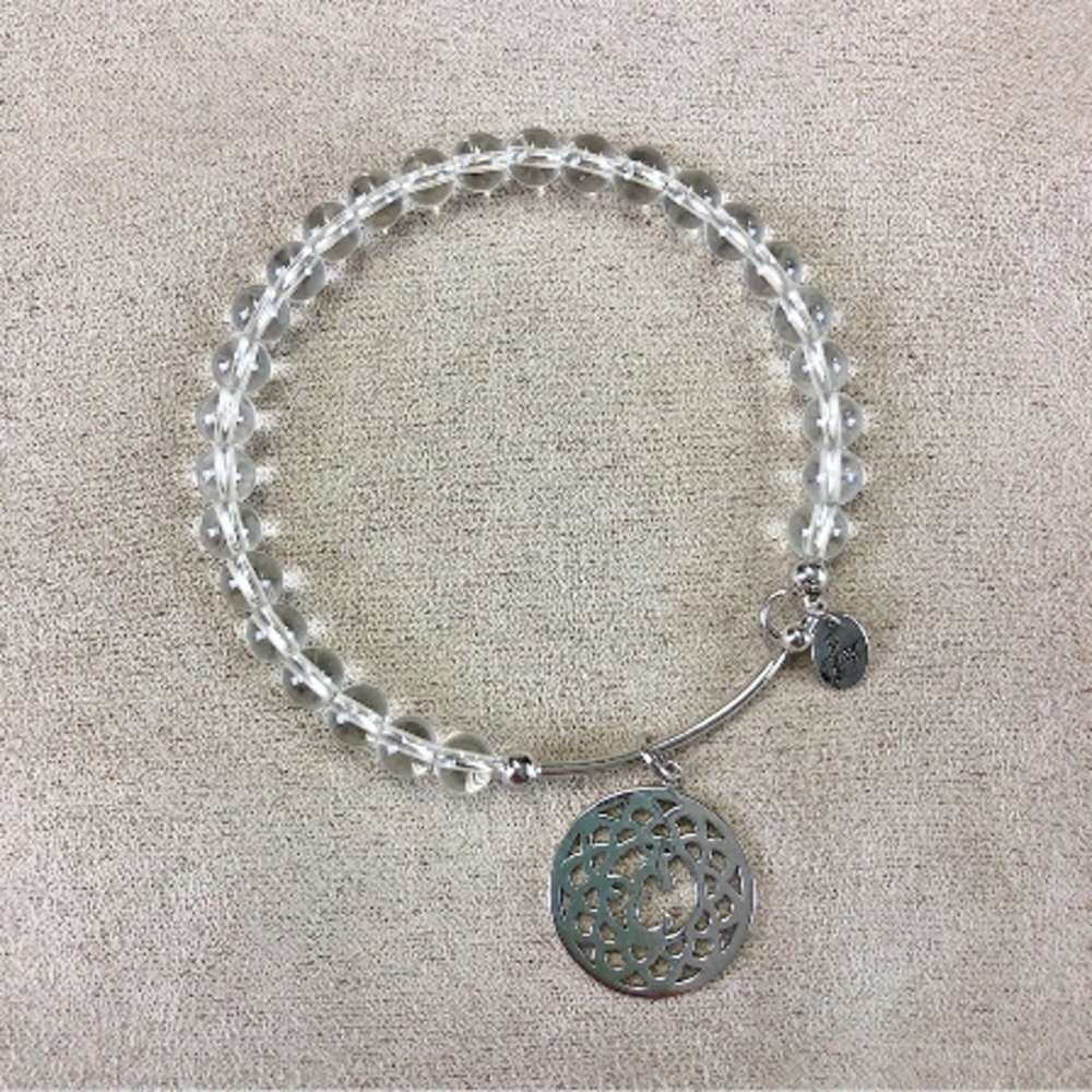 CHRYSALIS crown chakra white crystal gemstone bracelet